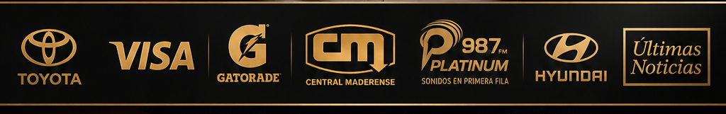 Toyota · Visa · Gatorade · Central Madeirense · Platinum 98.7 FM · Hyundai · Últimas Noticias
